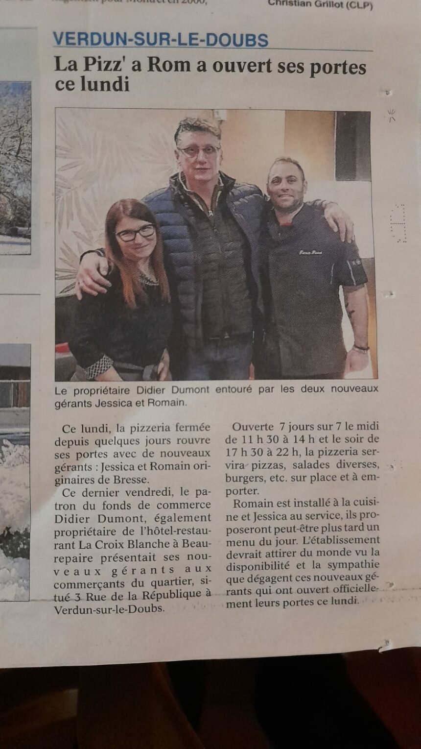 Dans le journal!